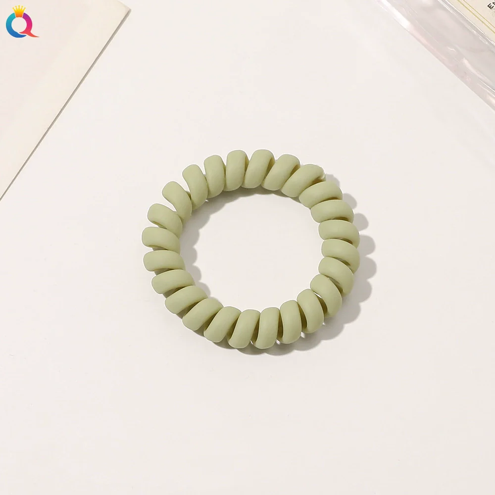 Women's Plastic Resin Handmade Telephone Line Hair Band High Elastic Hair Rope - Image 23