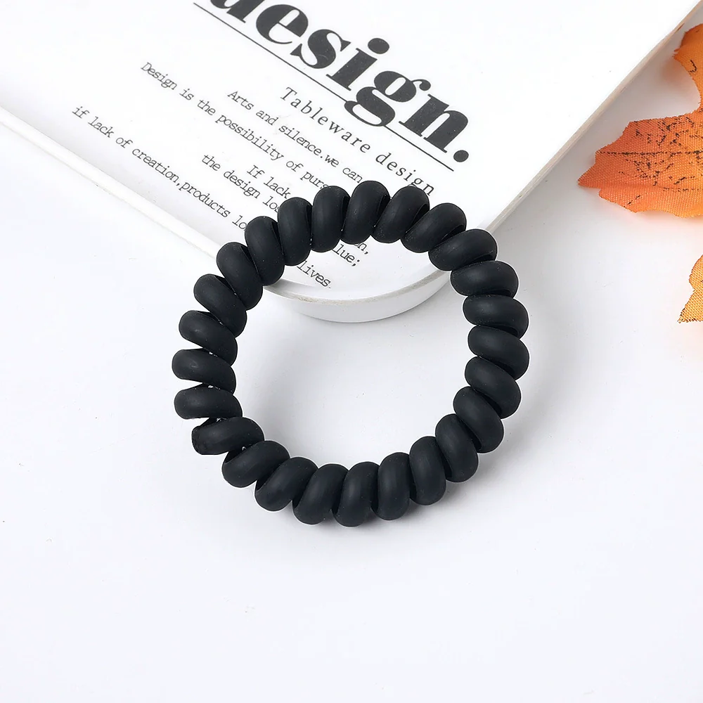 Women's Plastic Resin Handmade Telephone Line Hair Band High Elastic Hair Rope - Image 6