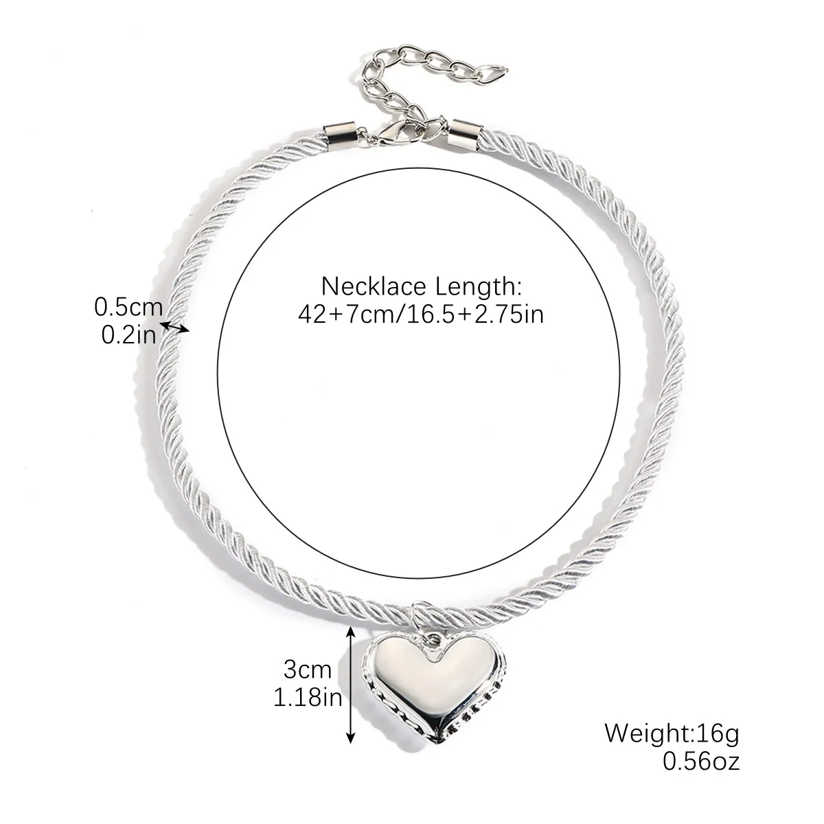 Women's Plastic Resin Hip Hop Pendant Necklace With Heart Bow Wave Star Geometric Patterns And Electroplating Treatment - Image 8
