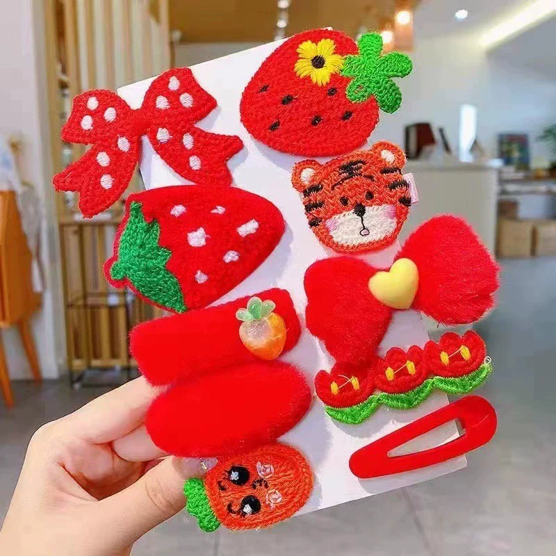 Women's Plush Cloth Handmade Fashion Ol Style Side Clip Hairpin - Image 18