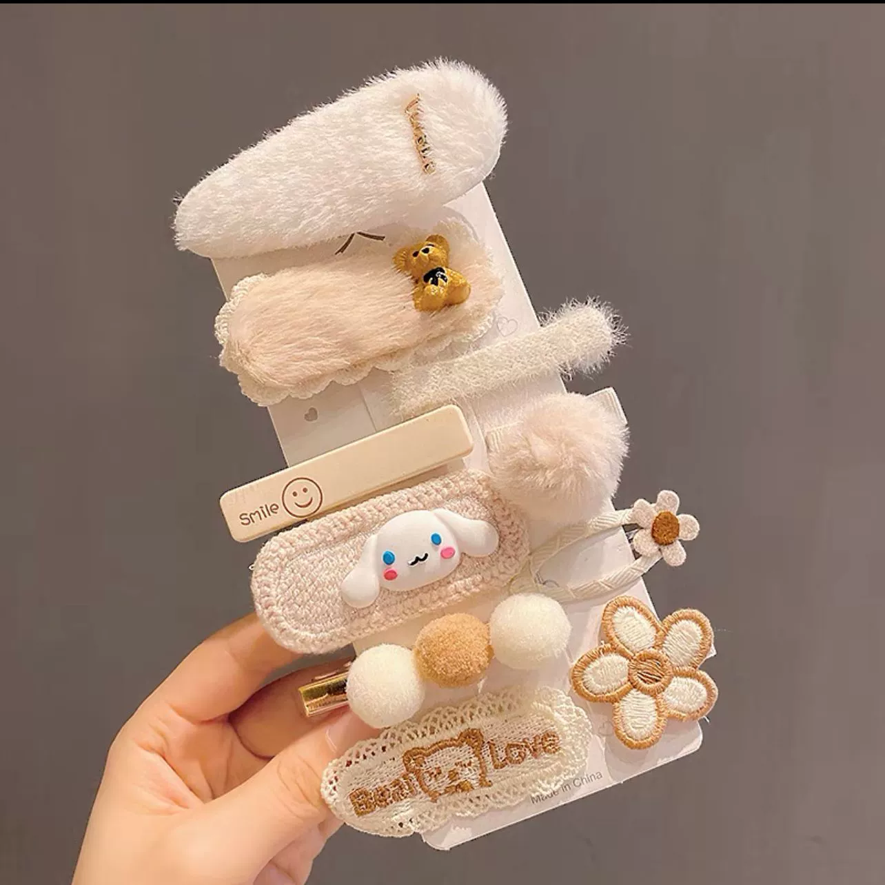 Women's Plush Cloth Handmade Fashion Ol Style Side Clip Hairpin - Image 2