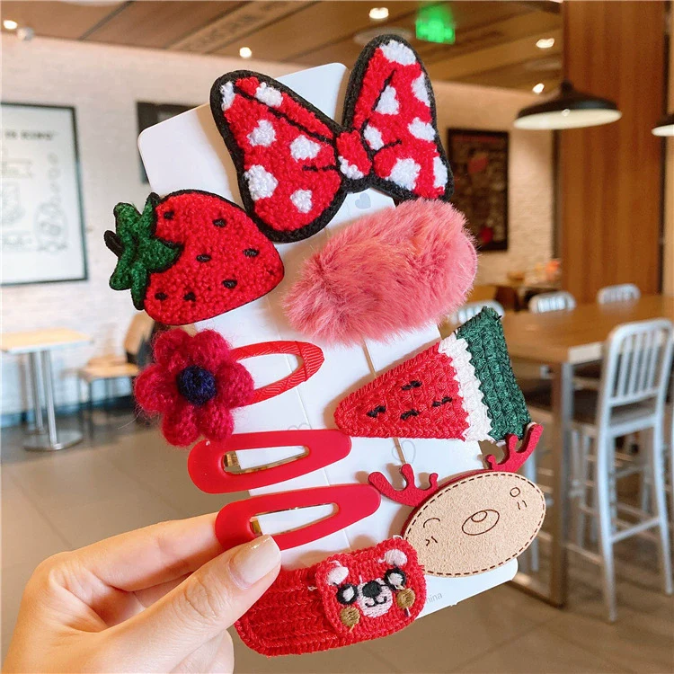 Women's Plush Cloth Handmade Fashion Ol Style Side Clip Hairpin - Image 9