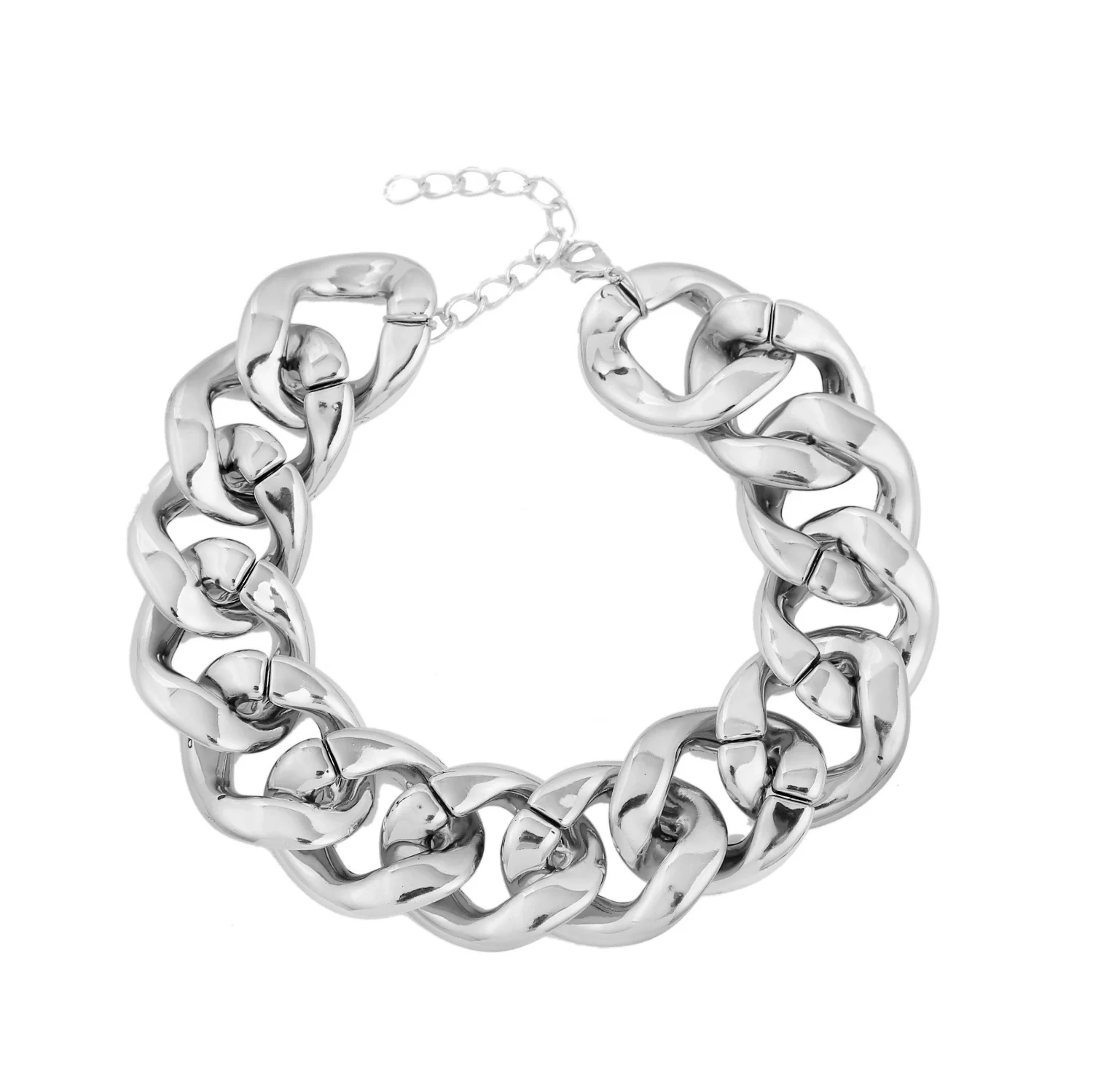 Women's Punk Style Acrylic Plastic Resin Necklace With Ushape Geometric Pattern And Electroplating Treatment - Image 10