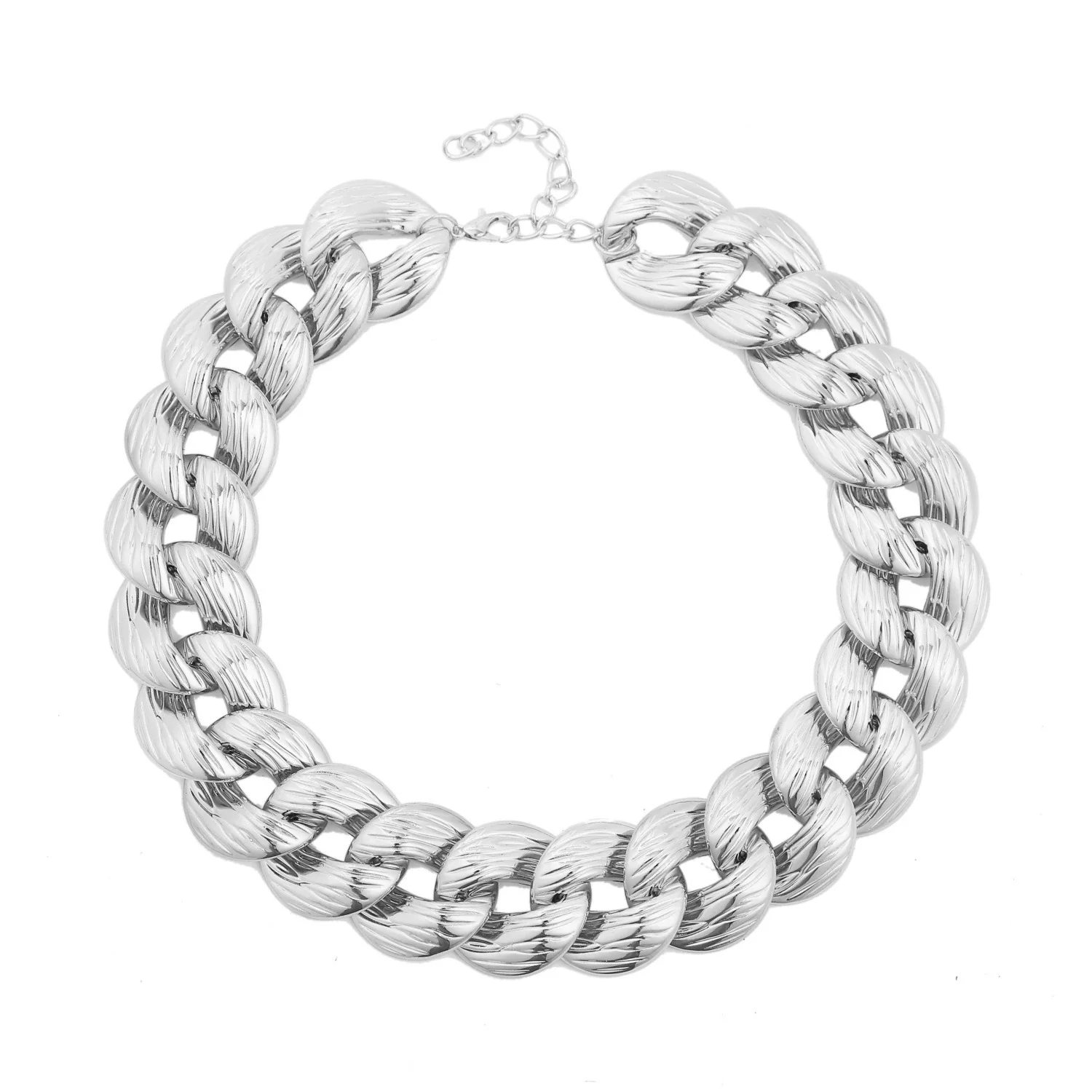Women's Punk Style Acrylic Plastic Resin Necklace With Ushape Geometric Pattern And Electroplating Treatment - Image 11