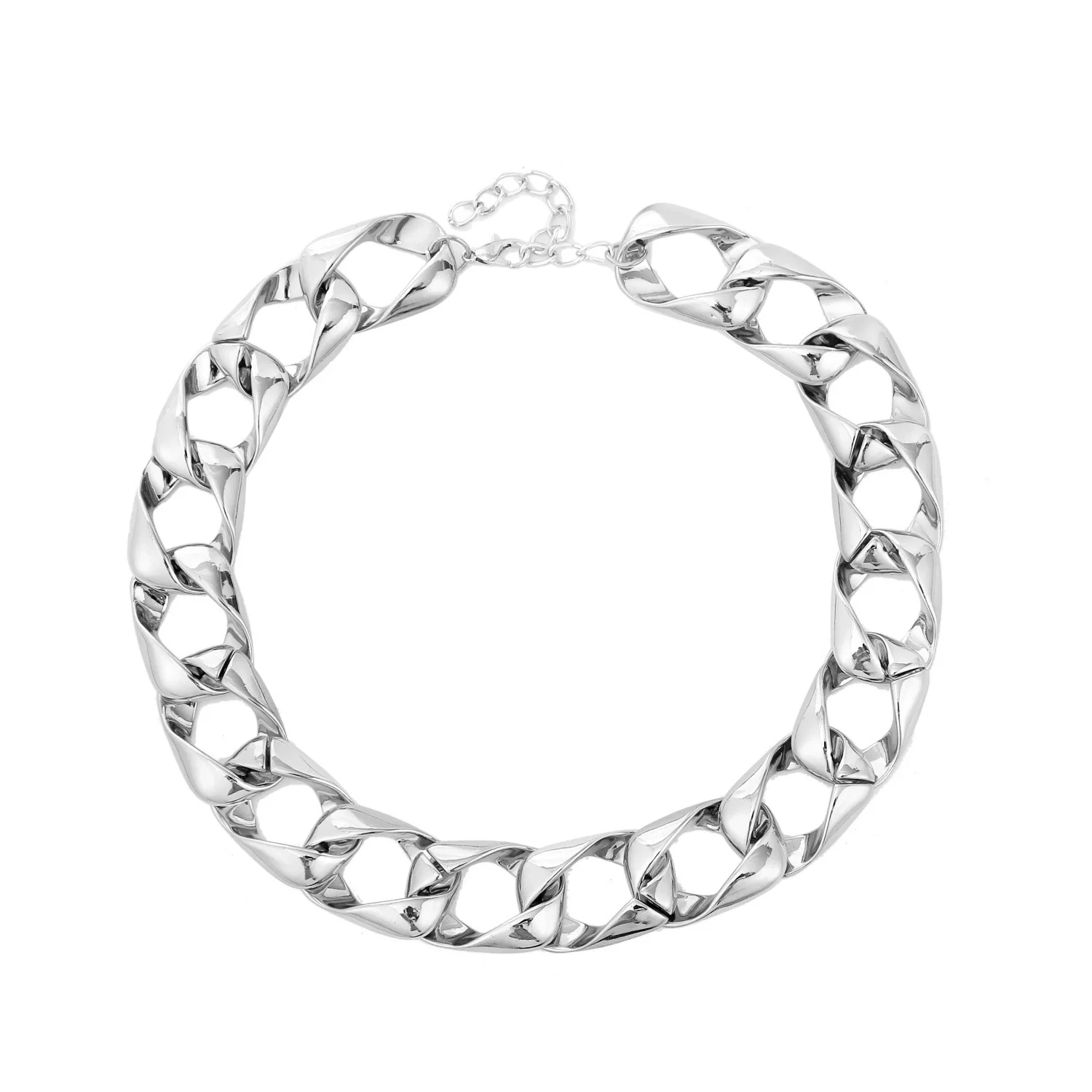 Women's Punk Style Acrylic Plastic Resin Necklace With Ushape Geometric Pattern And Electroplating Treatment - Image 13