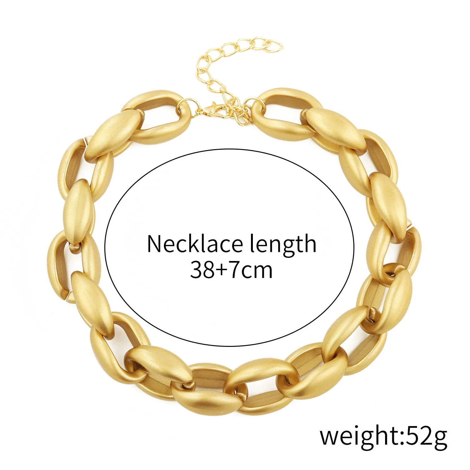 Women's Punk Style Acrylic Plastic Resin Necklace With Ushape Geometric Pattern And Electroplating Treatment - Image 16