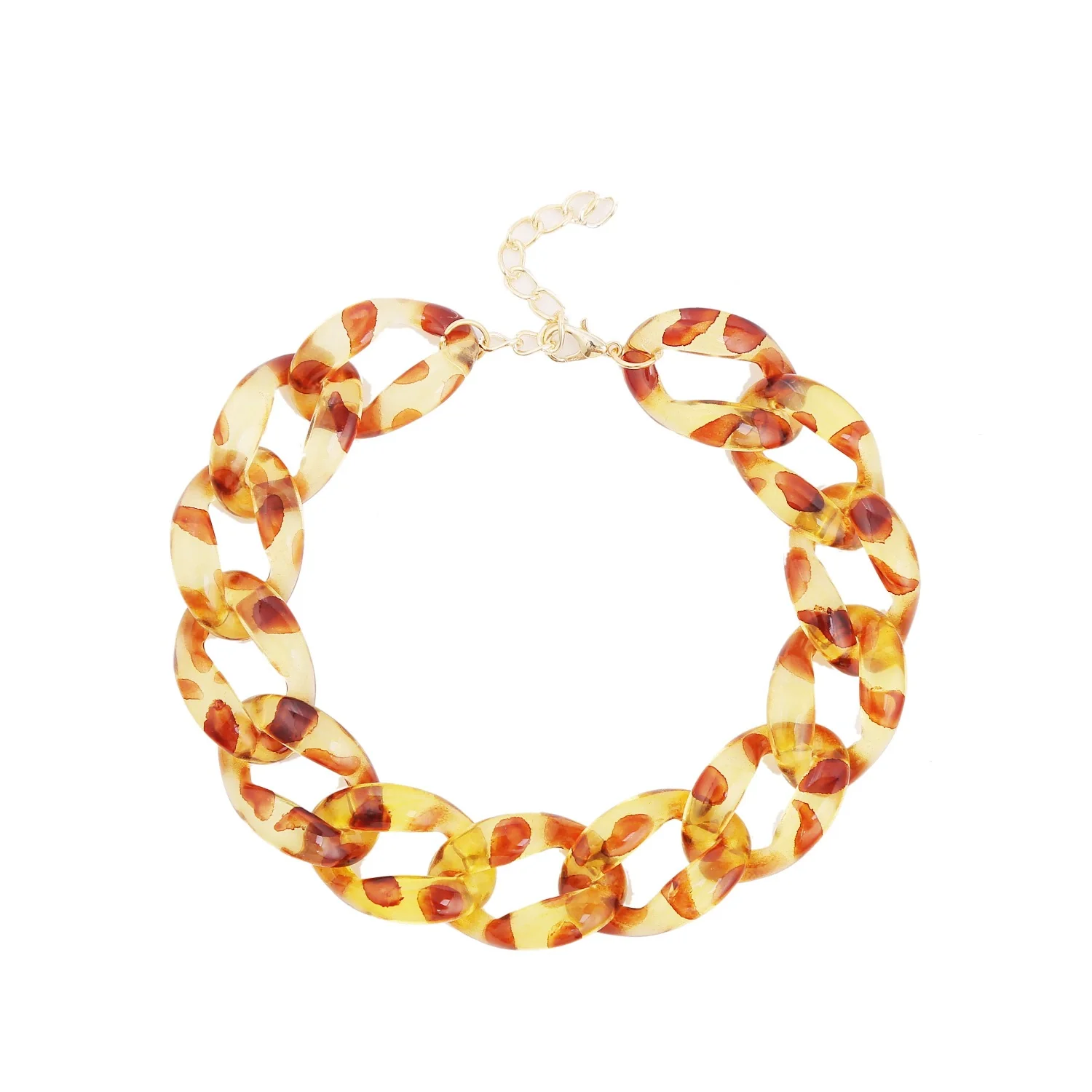 Women's Punk Style Acrylic Plastic Resin Necklace With Ushape Geometric Pattern And Electroplating Treatment - Image 17