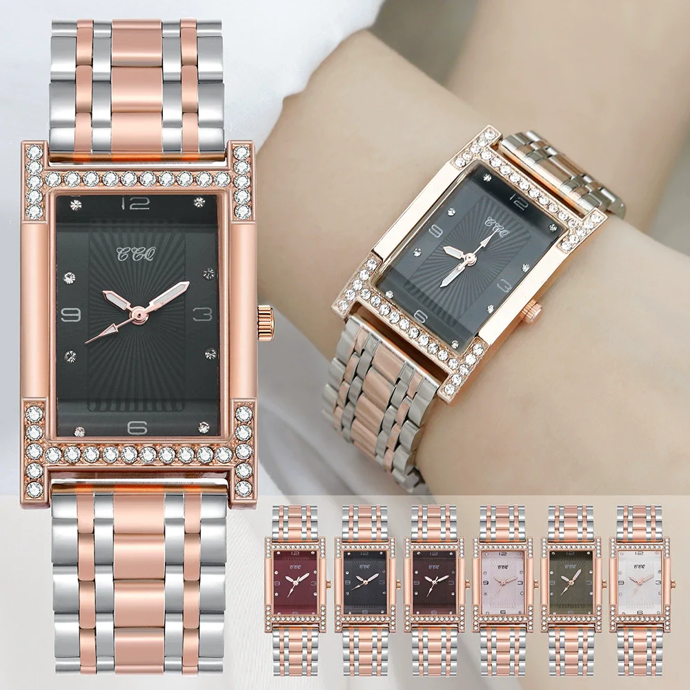 Women's Quartz Steel Band Watch Alloy Case Ordinary Glass Mirror