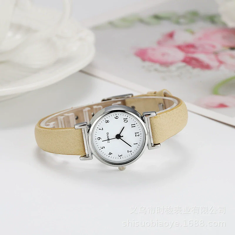 Women's Quartz Watch Alloy Case Imitation Leather Strap Stainless Steel Buckle Round Dial Leisure Style - Image 4