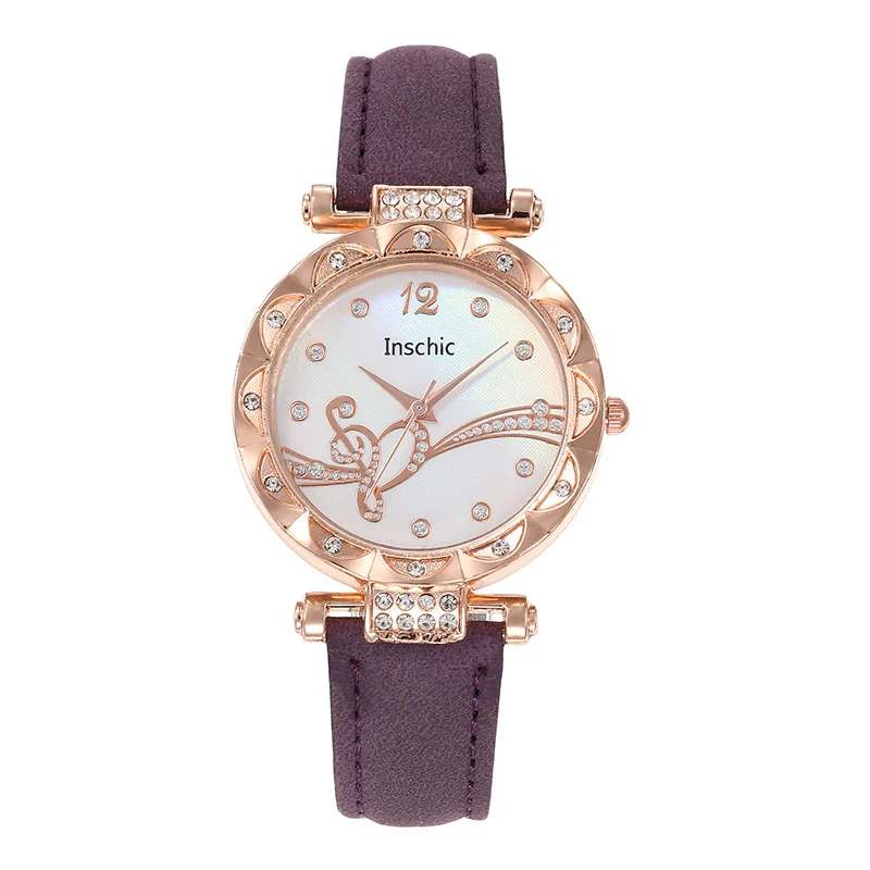 Women's Quartz Watch Alloy Case Imitation Leather Strap Stainless Steel Buckle Round Dial Leisure Style - Image 13