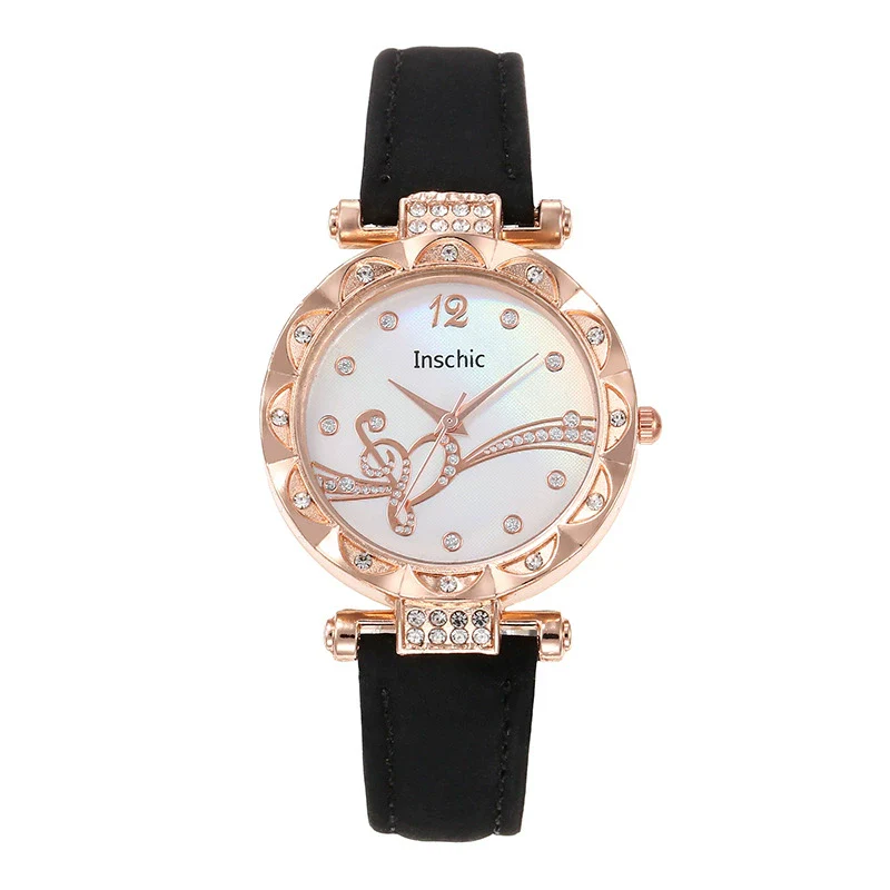 Women's Quartz Watch Alloy Case Imitation Leather Strap Stainless Steel Buckle Round Dial Leisure Style - Image 4