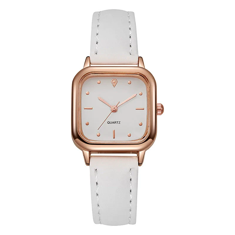 Women's Quartz Watch Alloy Case Pu Strap Squareshaped Reengraved Casual Style - Image 5