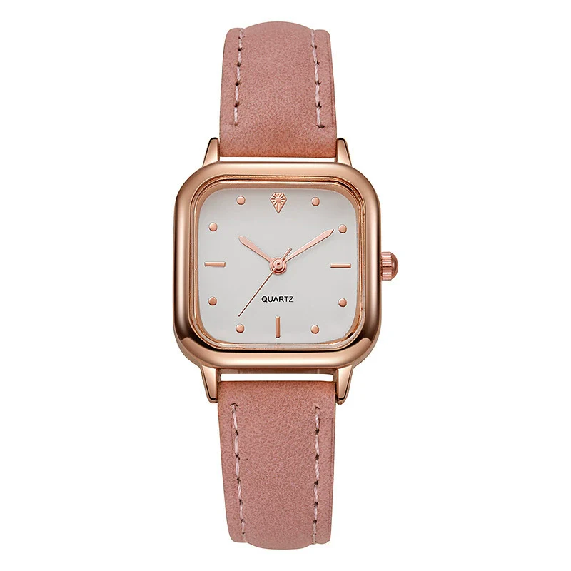 Women's Quartz Watch Alloy Case Pu Strap Squareshaped Reengraved Casual Style - Image 7