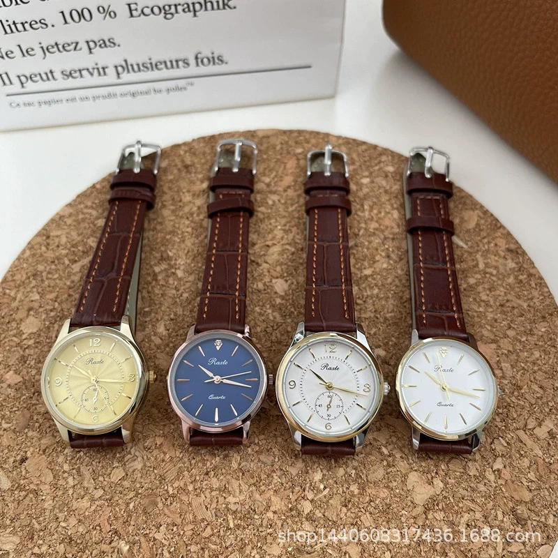Women's Quartz Watch Alloy Case Simple Elegant Style Coffee Band