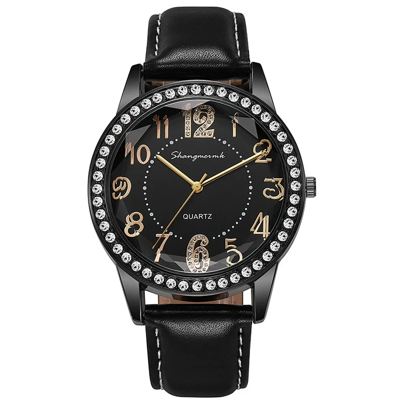Women's Quartz Watch Alloy Case Stainless Steel Buckle Pu Strap Round Dial Sapphire Crystal Glass Mirror - Image 10