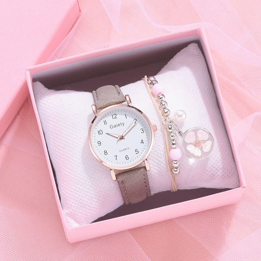 Women's Quartz Watch Set Canvas Strap Alloy Case Round Dial Leisure Style - Image 15