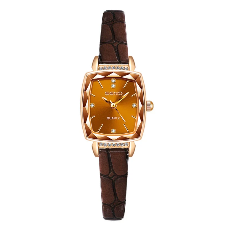 Women's Quartz Waterproof Watch With Solid Stainless Steel Band And Small Square Dial - Image 13