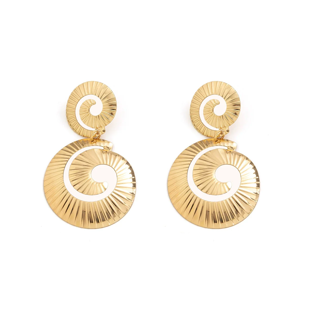 Women's Retro Elegant Metal Tassel Earrings With Geometric Pattern And Electroplating Treatment - Image 4