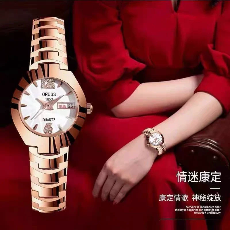 Women's Retro Square Dial Alloy Watch With Stainless Steel Clasp And Mineral Strengthened Glass Mirror - Image 14