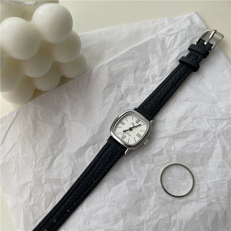Women's Retro Square Watch Alloy Case Ordinary Glass Mirror - Image 7