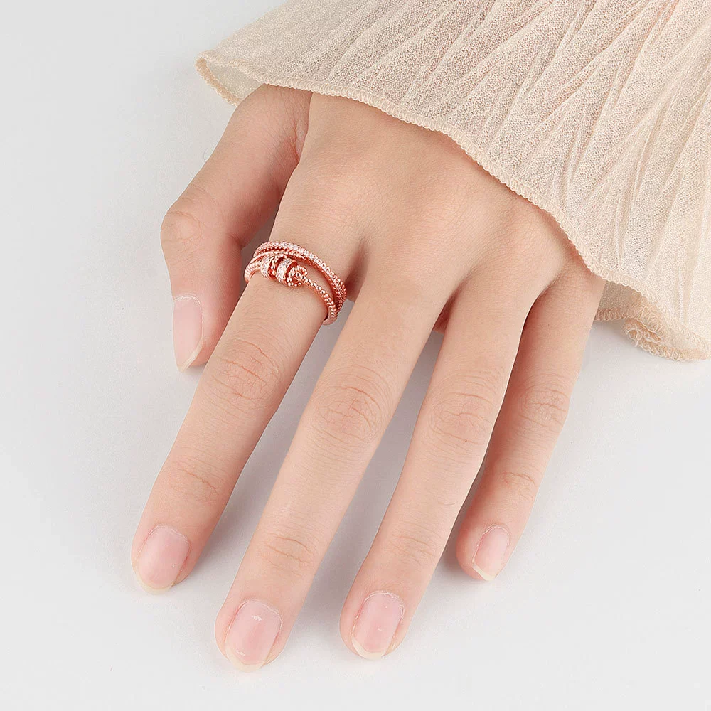 Women's Rotating Ring Copper Geometric Electroplated - Image 3