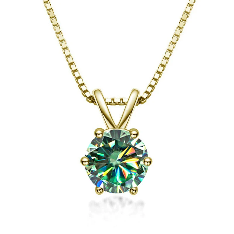 Women's S925 Silver Moissanite Pendant Necklace With Animal Zodiac Pattern And Round Shape Set With Precious Stones - Image 13