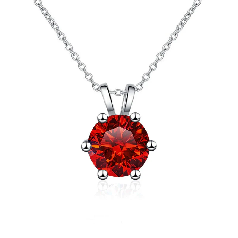 Women's S925 Silver Moissanite Pendant Necklace With Animal Zodiac Pattern And Round Shape Set With Precious Stones - Image 21