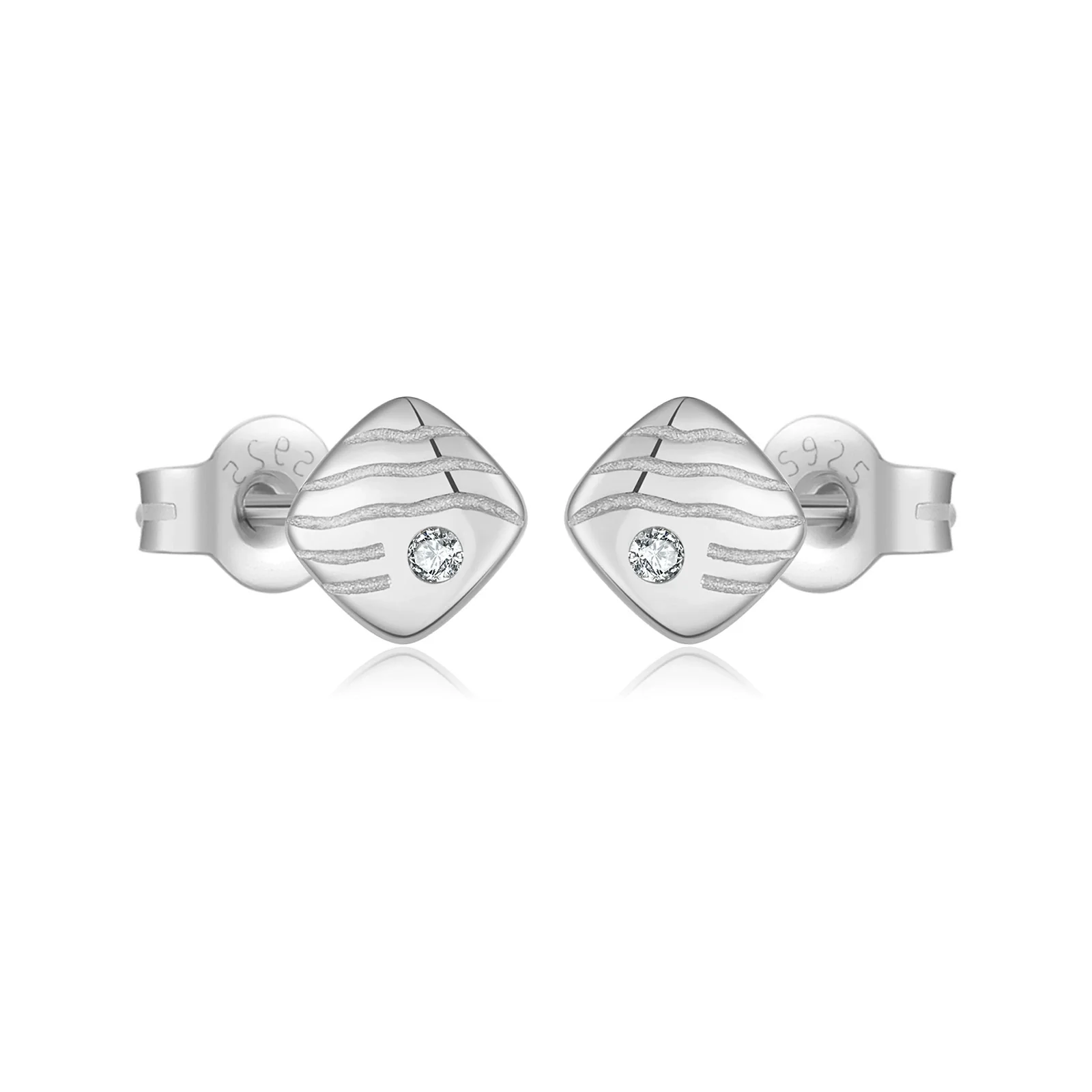 Women's S925 Sterling Silver Earrings With Animal Style And Electroplated Platinum And 18K Gold - Image 6