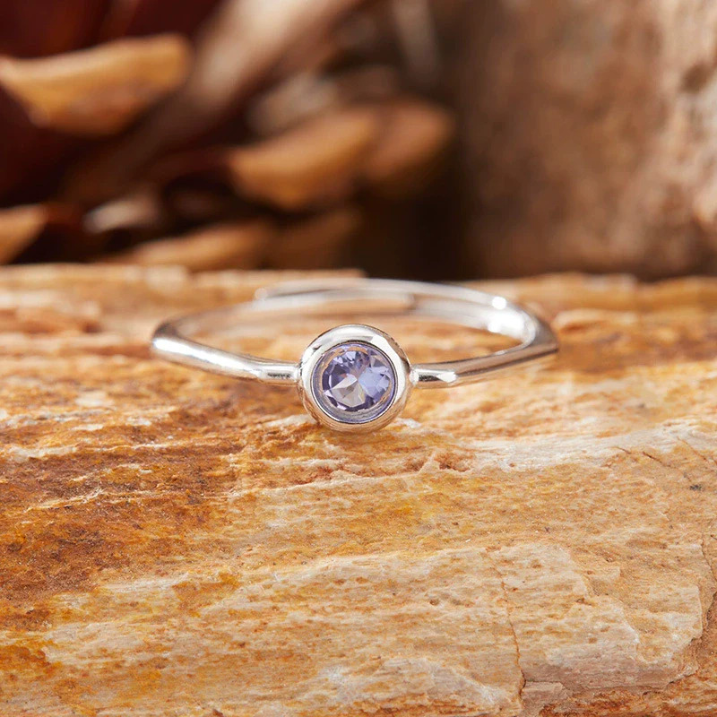 Women's S925 Sterling Silver Geometric Gemstone Ring Set With Natural Sapphire Ruby Garnet - Image 10