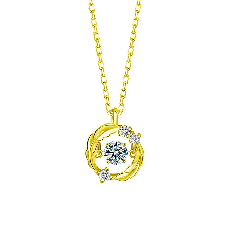 Women's S925 Sterling Silver Geometric Moissanite Pendant Cross Chain Necklace Set With Diamonds - Image 5