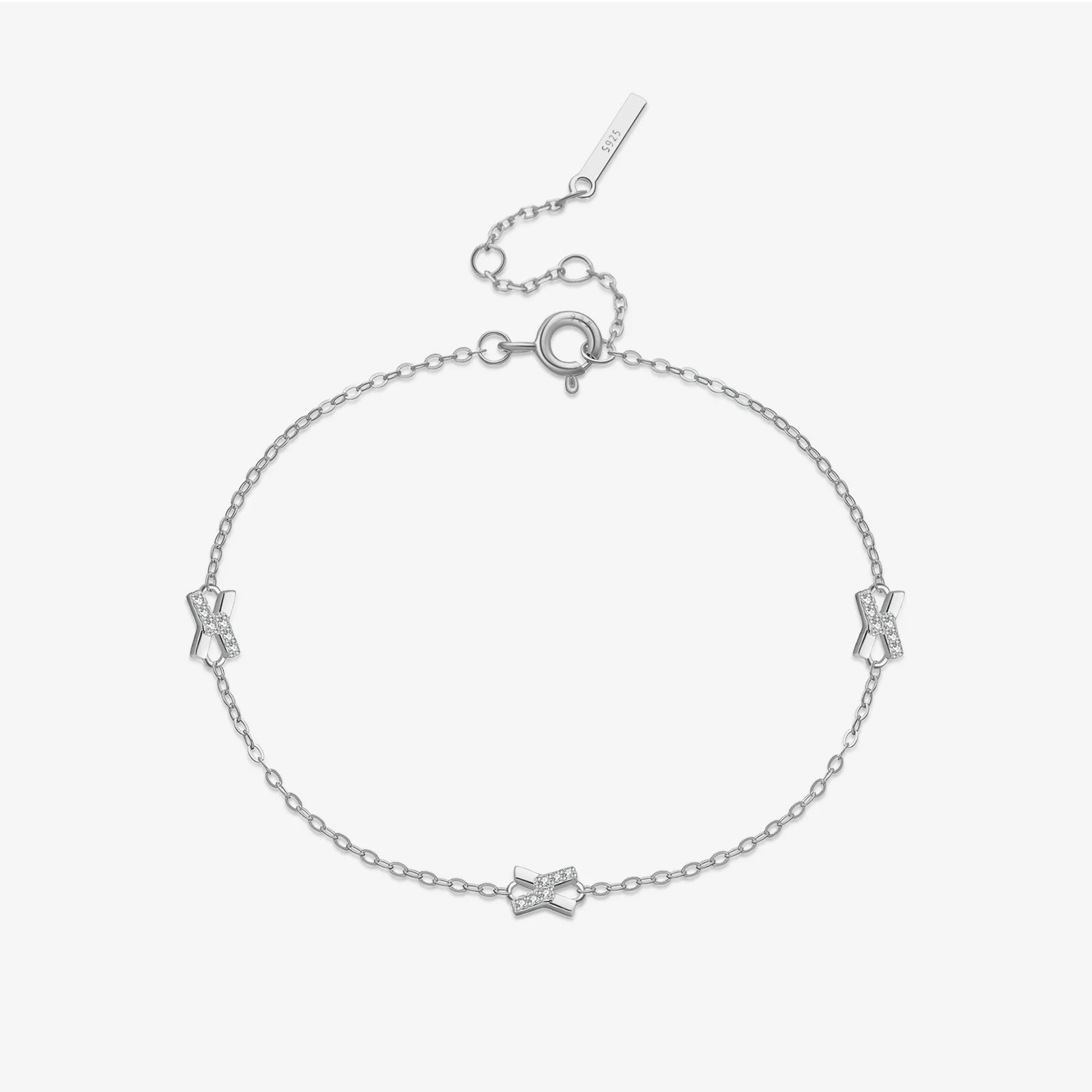 Women's S925 Sterling Silver Jewelry Set With Microinlaid Zircon Bracelet Necklace Earrings Classic Versatile Design - Image 14