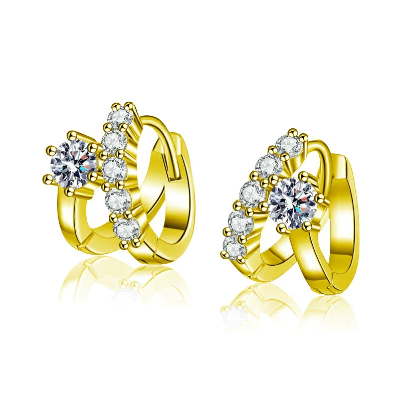 Women's S925 Sterling Silver Moissanite Earrings Set With Diamonds Light Luxury Highend Ear Jewelry - Image 3