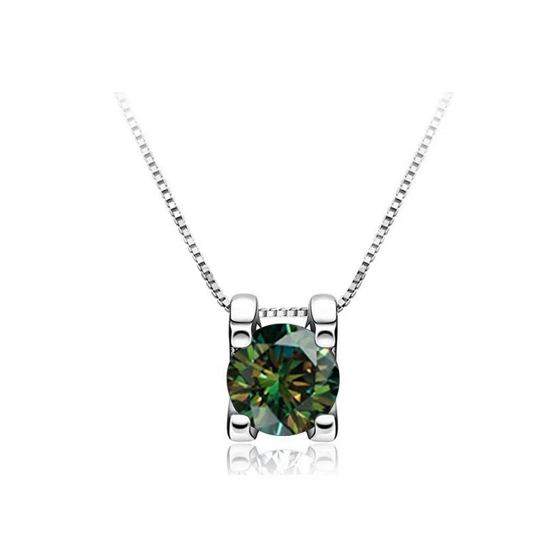 Women's S925 Sterling Silver Moissanite Necklace With Bull Head Style And Snake Bone Chain Round Shape Animals And Zodiac Pattern - Image 6