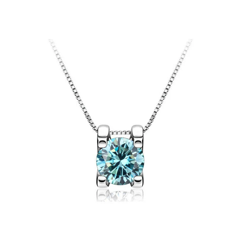 Women's S925 Sterling Silver Moissanite Necklace With Bull Head Style And Snake Bone Chain Round Shape Animals And Zodiac Pattern - Image 8