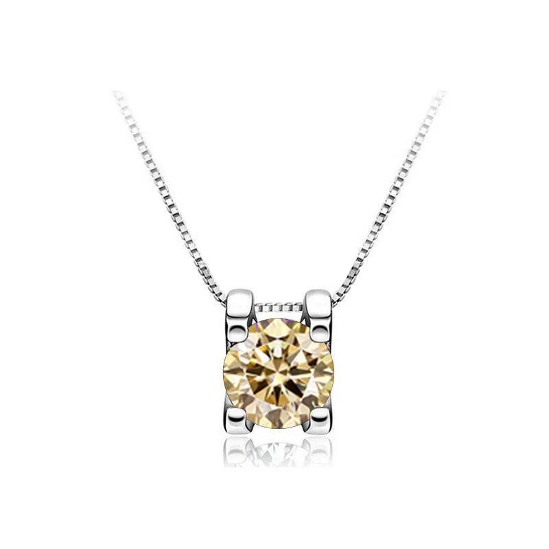 Women's S925 Sterling Silver Moissanite Necklace With Bull Head Style And Snake Bone Chain Round Shape Animals And Zodiac Pattern - Image 9