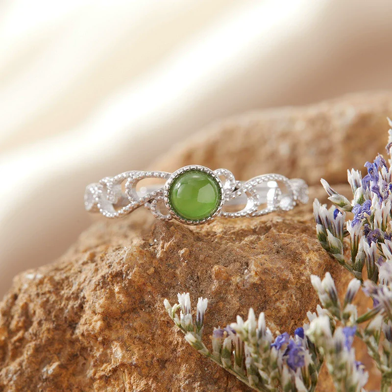 Women's S925 Sterling Silver Wave Shaped Gem Set Ring With Natural Sapphire Ruby Topa Garnet Olivine - Image 3