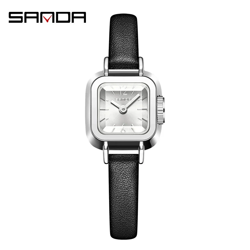 Women's Square Alloy Alloy Case Quartz Watch With Mesh Belt And Roman Pattern Waterproof Fashion Simple Compact Leisure Style - Image 6