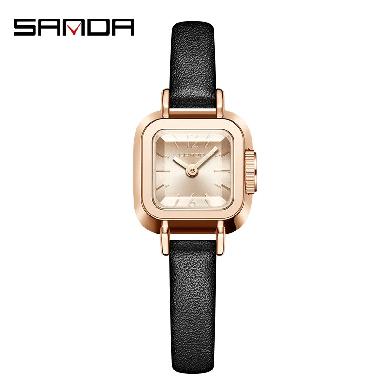 Women's Square Alloy Alloy Case Quartz Watch With Mesh Belt And Roman Pattern Waterproof Fashion Simple Compact Leisure Style - Image 7