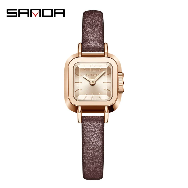 Women's Square Alloy Alloy Case Quartz Watch With Mesh Belt And Roman Pattern Waterproof Fashion Simple Compact Leisure Style - Image 9