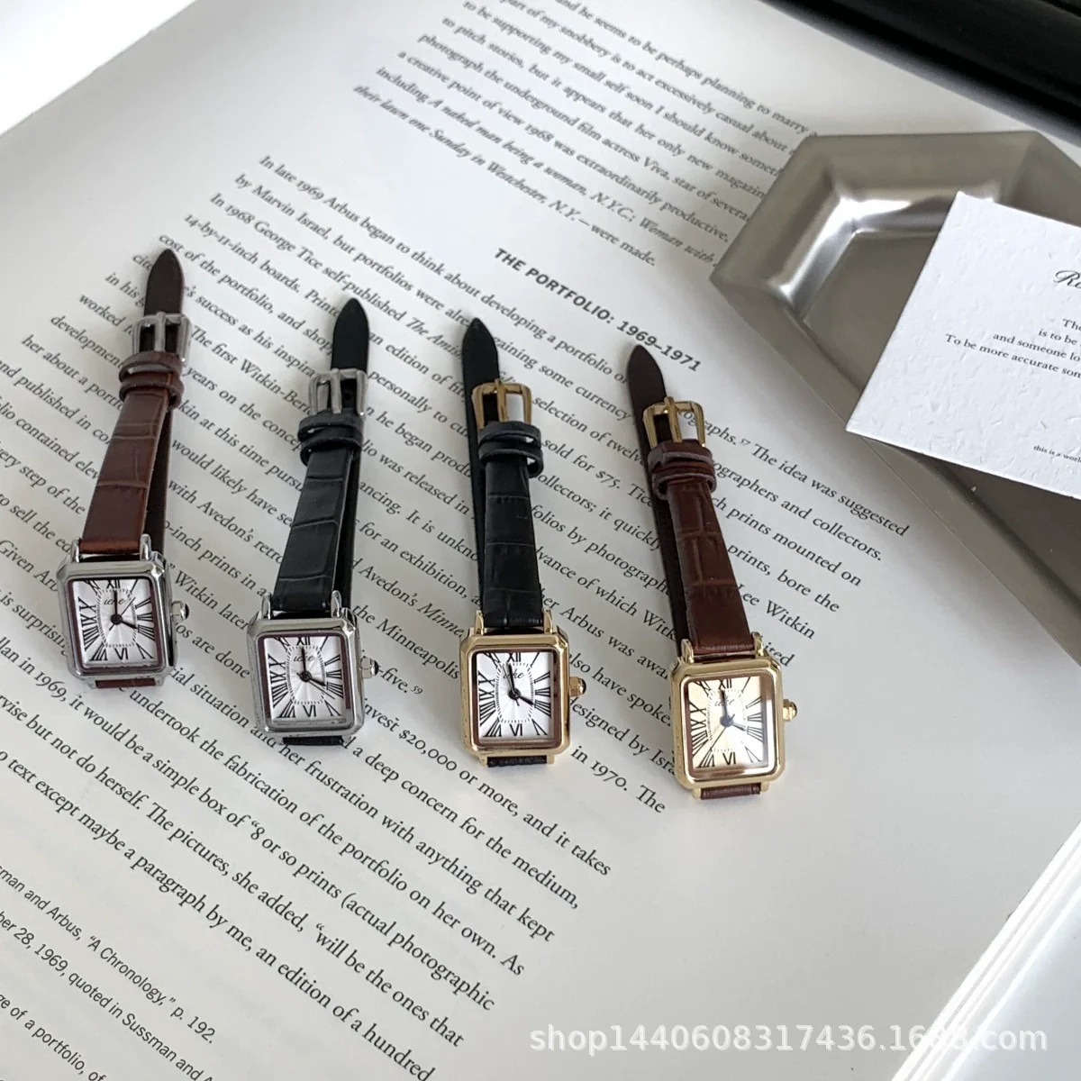 Women's Square Quartz Watch Alloy Case Ordinary Glass Mirror French Retro Middle Ancient Style - Image 3