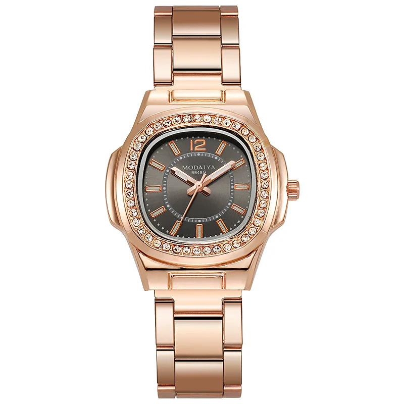 Women's Square Quartz Watch With Steel Band And Alloy Case Casual Style - Image 4