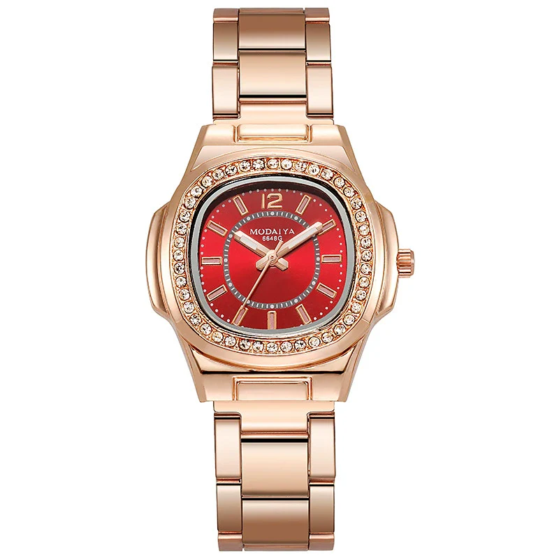 Women's Square Quartz Watch With Steel Band And Alloy Case Casual Style - Image 5
