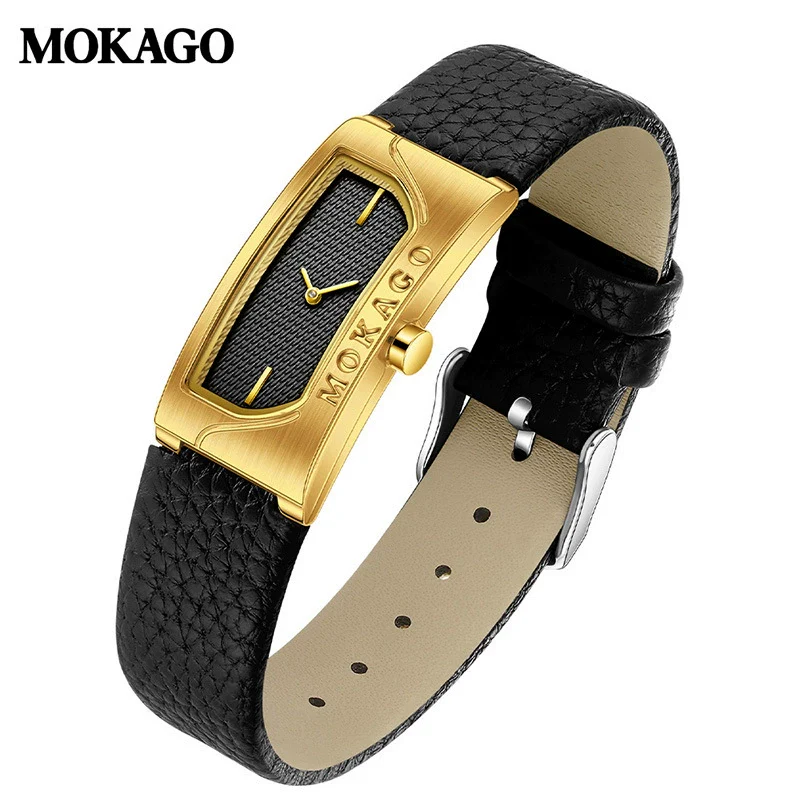 Women's Square Retro Simple Quartz Watch Zinc Alloy Case Mineral Tempered Glass Mirror Mesh Belt Genuine Cowhide Belt Stainless Steel Buckle Waterproof - Image 10