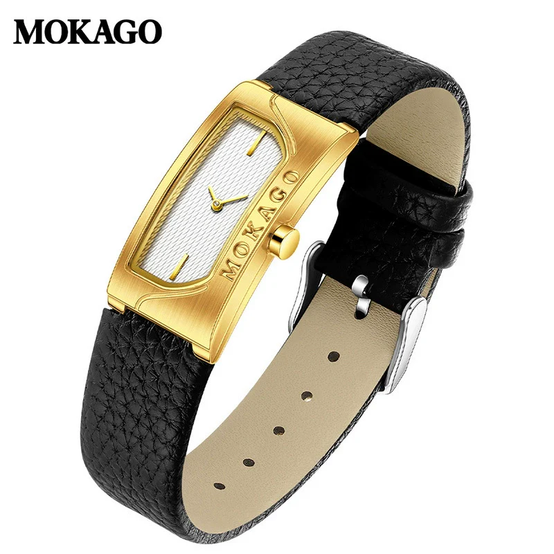Women's Square Retro Simple Quartz Watch Zinc Alloy Case Mineral Tempered Glass Mirror Mesh Belt Genuine Cowhide Belt Stainless Steel Buckle Waterproof - Image 12