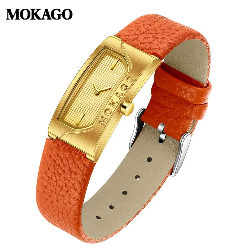 Women's Square Retro Simple Quartz Watch Zinc Alloy Case Mineral Tempered Glass Mirror Mesh Belt Genuine Cowhide Belt Stainless Steel Buckle Waterproof - Image 13