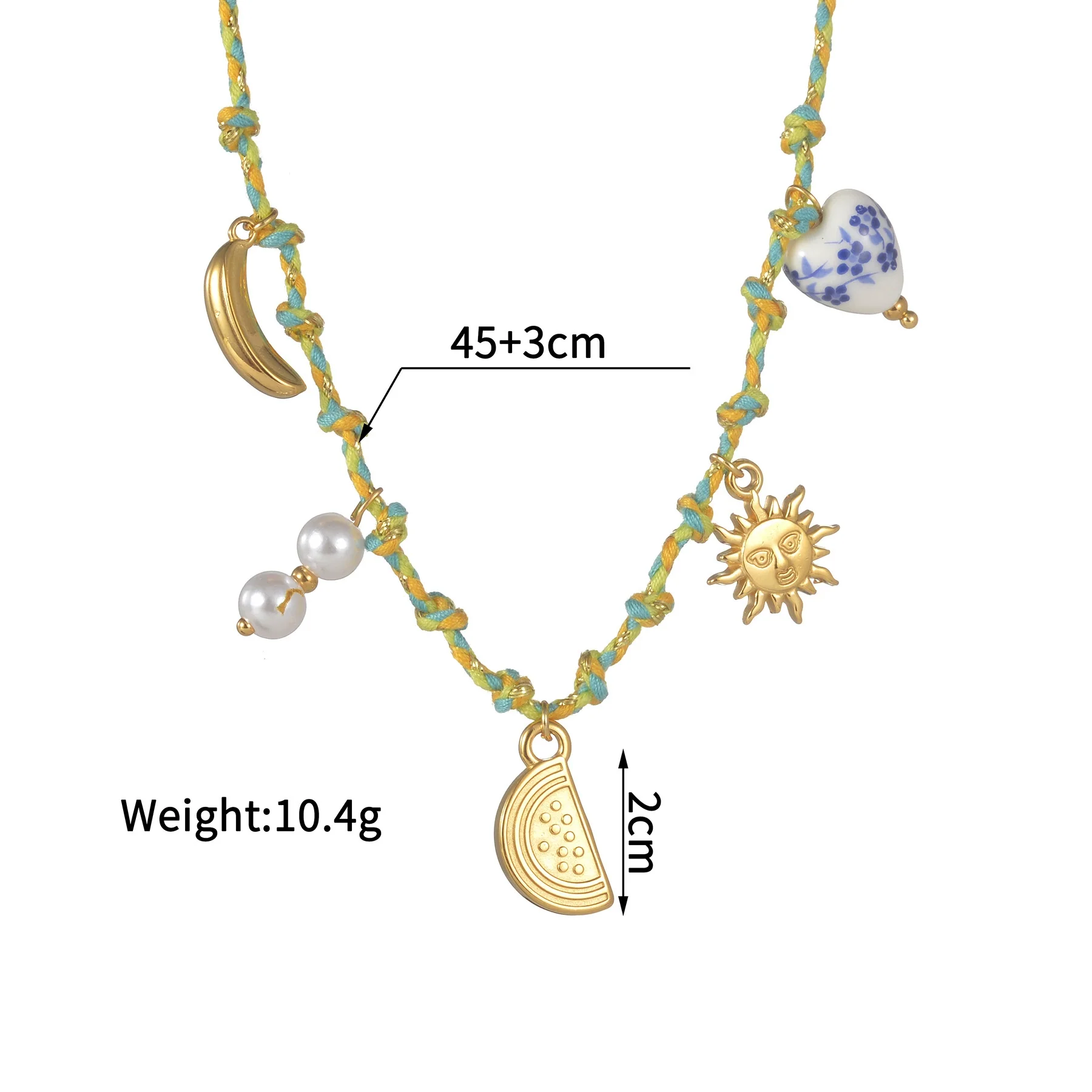 Women's Stainless Steel And Ceramic Tropical Fish Animal Zodiac Electroplated Necklace - Image 14