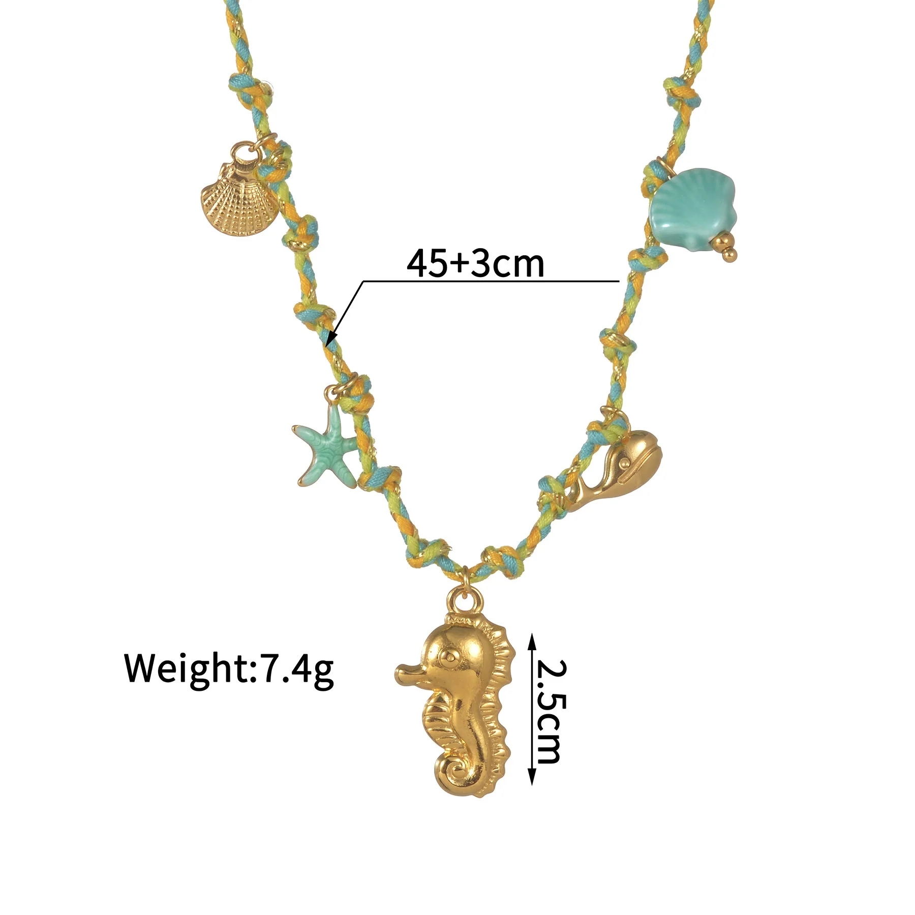 Women's Stainless Steel And Ceramic Tropical Fish Animal Zodiac Electroplated Necklace - Image 16