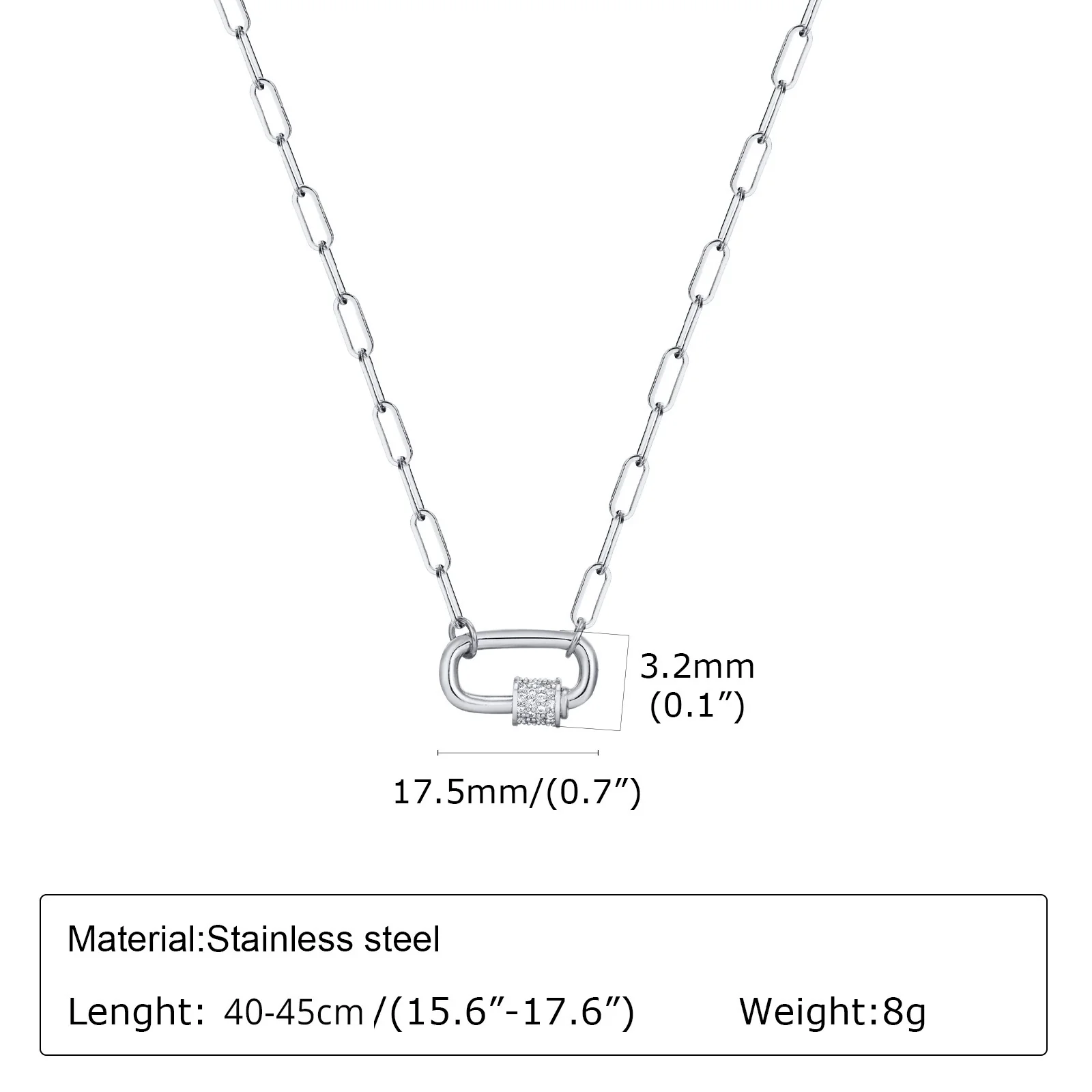 Women's Stainless Steel And Copper Geometric Pendant Necklace With Zircon And Electroplating Process - Image 6