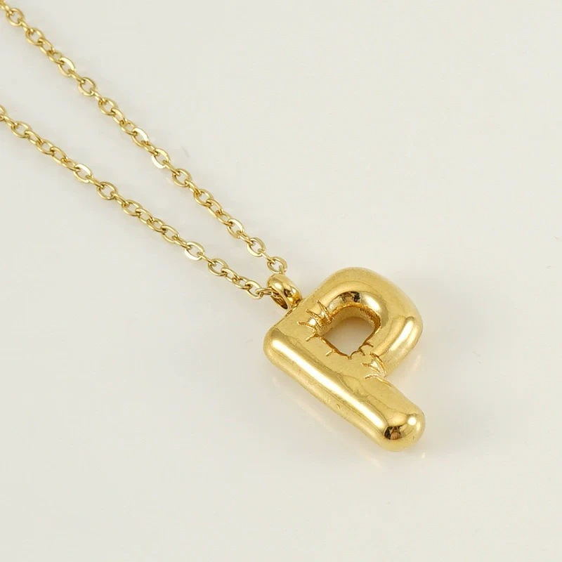 Women's 316L Stainless Steel And 316L Stainless Steel Letter Pendant Clavicle Chain With Electroplating Hiphop Style - Image 21