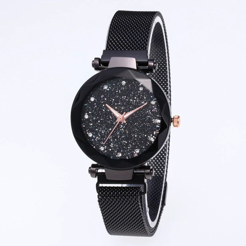 Women's Stainless Steel Casual Creative Starry Sky Magnet Strap Round Dial Watch - Image 3